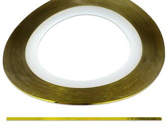 Light Gold 0.4 mm Nail Striping Tape - No Glue Needed! - For Nail Art, Nail Designs and Patterns, Creating Flawless Manicures and Pedicures