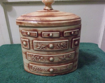 American Bisque Corner Chiffonier Cookie jar