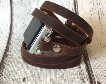 Apple Watch Band 38mm Women Fitbit Alta HR Band Fitbit Blaze Band Leather Apple Watch Multi Wrap iWatch Band Mothers Day Gift for Her Wife