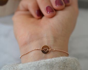 Rose ' Gold ball kettenarmband with Gravurplättchen