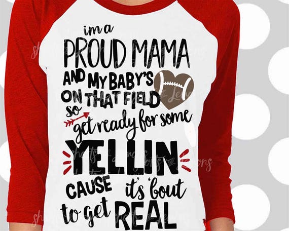 Download Proud Mama Football Mom svg mom dxf eps png Football Mama
