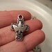 Cross with dove - set of 6 charms - #CR108