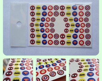 3d nail art, 3-d sliders, Superheroes, Batman, Spiderman, Superman, Captan America, Nails, Waterslide Decals, Nail Wraps, Nail Decals
