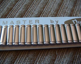 Duchess Bandmaster Men's Watch Band Silvertone Men's Watch Band Stainless Steel Adjustable Stretch
