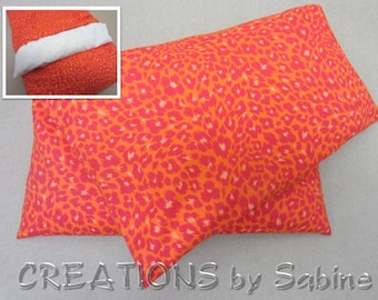 Corn Pillow Heating Pad Microwavable Pack Washable Cover Therapy Orange Leopard Animal Print Bright Color Heat Therapy READY TO SHIP (355)