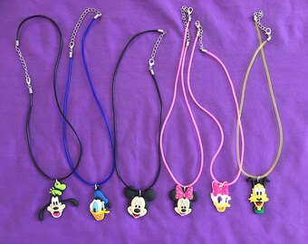 12 Mickey Mouse Clubhouse PVC Kids Necklaces, Party Favors