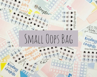 Small Oops Bag || Discounted Stickers for Planners, Journals and More!