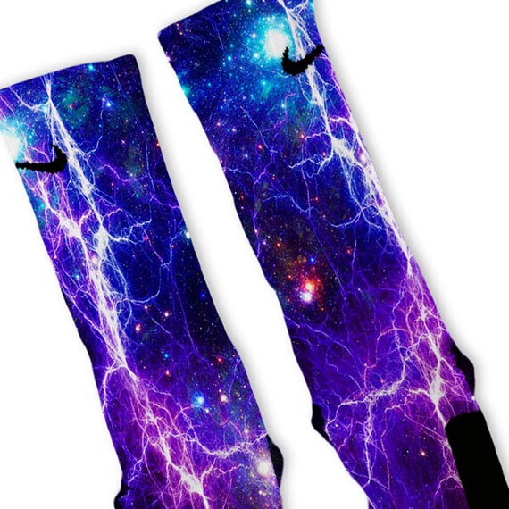 Custom Purple Lightning Nike Elites Socks