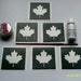 Canadian Maple Leaf glitter tattoo set including 30 stencils + red glitter + glue children Canada Day rugby hockey