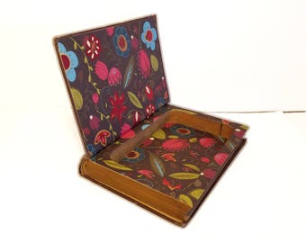 Hollow Book Safe The Adventure Girls at Happiness House Cloth Bound vintage Secret Compartment Keepsake Box Hidden Security Box