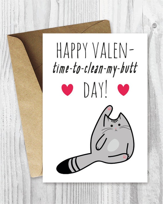Valentine Card Printable Funny Valentines Day Card Funny Cat
