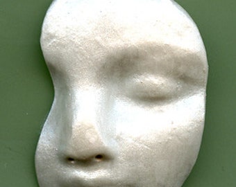 Face Profile, Pearl Polymer Clay Face Shard WPSH2