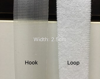 Transparente winzigen Haken und Flauschband für Puppenkleidung (2 Yards pro Set)