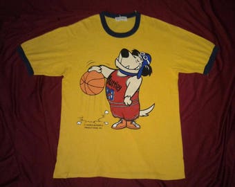 Very rare vintage 90s Wacky Races - Muttley Hanna Barbera ringer shirt