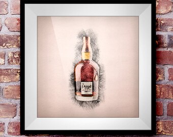 Benromach 35 - Crosshatch Whisky Wall Art