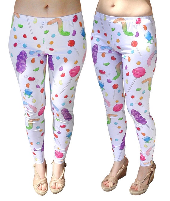 Candy Print Leggings Colorful Candies Leggings Candy Leggings