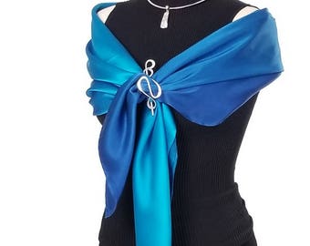 Day & Night, Hand Painted Silk Scarf / Wrap