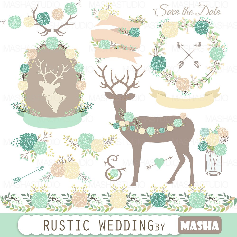 Wedding Clipart RUSTIC WEDDING CLIPART With Wedding Clipart RUSTIC WEDDING CLIPART With