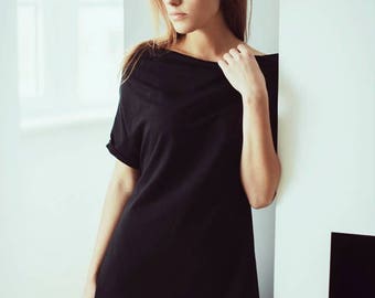 Black tunic/ Black clothing/ Black tunic top/ Women‘s tunic/ Tunic dress/ Black Women's tunic/ Gift for her/ Black women's dress/ Black dres
