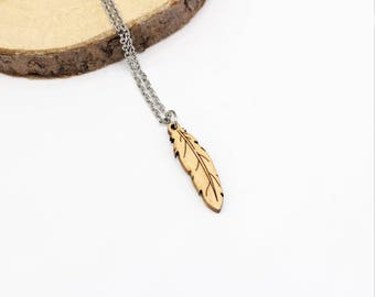 Feather Necklace | Laser Cut Nature Jewellery