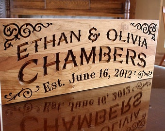 wedding date sign wooden family name sign custom date sign