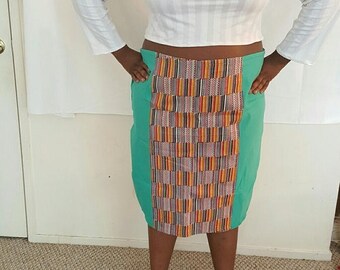 African Print Pencil Skirt