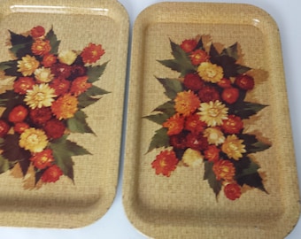 Pair of Vintage Snack Trays