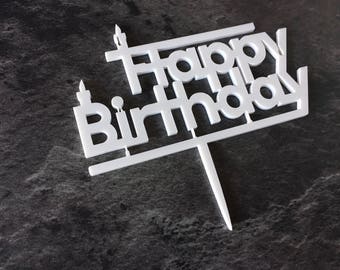 Cake Topper birthday - Topper Happy Birthday - happy birthday