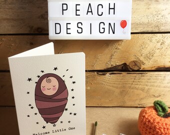 Welcome Little One - A6 Greetings Card