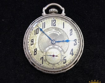 Illinois OF 17 jewel Pocket Watch c.1926 size 8