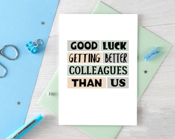 Funny New Job Card | Coworker Leaving | Good Luck New Job | Congrats New Job | Colleague Leaving | Goodbye | Leaving Job | Blank | SE0231A6