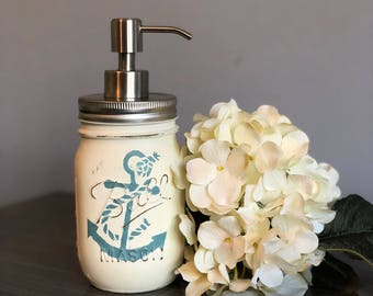 Anchor Mason Jar Soap Dispenser