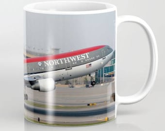 Northwest Airlines DC-10 departure - Coffee Mug