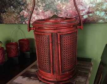 Hollywood Regency Asian Inspired Ice Bucket