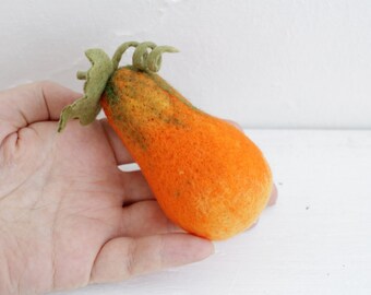Miniature felted pumpkin, Halloween & thanksgiving home decor, eco decorations