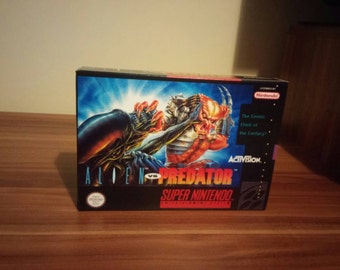 SNES Alien vs Predator- Replacement Box and Insert No Game Included