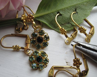 10 Pairs Flower Lever Back Earring Wires