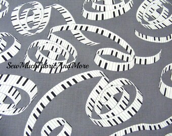 Spiraling Piano keys fabric-Let There Be Music-Windham-38996~Whistler Studios~by 1/2 yd