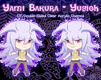 Yugioh Bakura Yugioh Keychain Yugioh DSOD Charm Double Sided Acrylic Charm Yugioh DM YGO Yu-Gi-Oh Duel Monsters Keychain Yami Bakura Charms