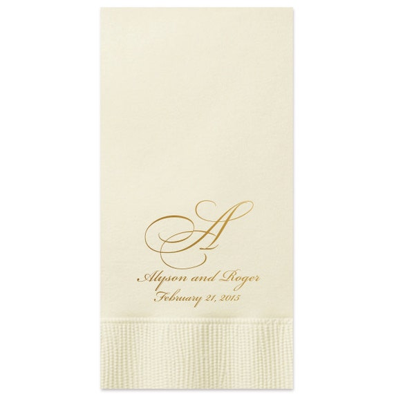 100 Personalized Guest Towels Dinner Napkins Wedding Paper