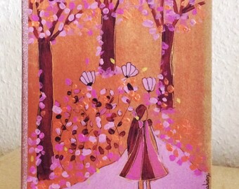 Notebook - notebook handpainted - book of secrets