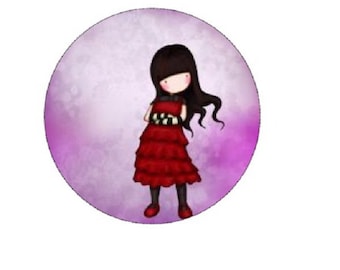 20mm, red dress Lady, gorjuss