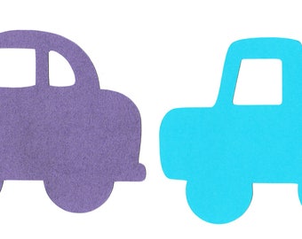 12 Die Cut Paper Cars and Trucks