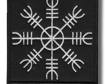 Helm of awe - embroidered patch, 8 X 8 cm