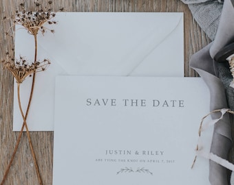 Bohemian the Date Cards. Simple Save the Date Cards. Boho Save the Date Cards. Printed Save the Date Cards.