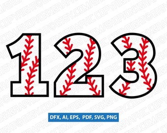 Baseball Softball Ball Numbers First Second Third Fourth Fifth 1st 2nd 3rd 4th 5th Birthday | SVG Vector Cricut Cut File Clipart Png Eps Dxf