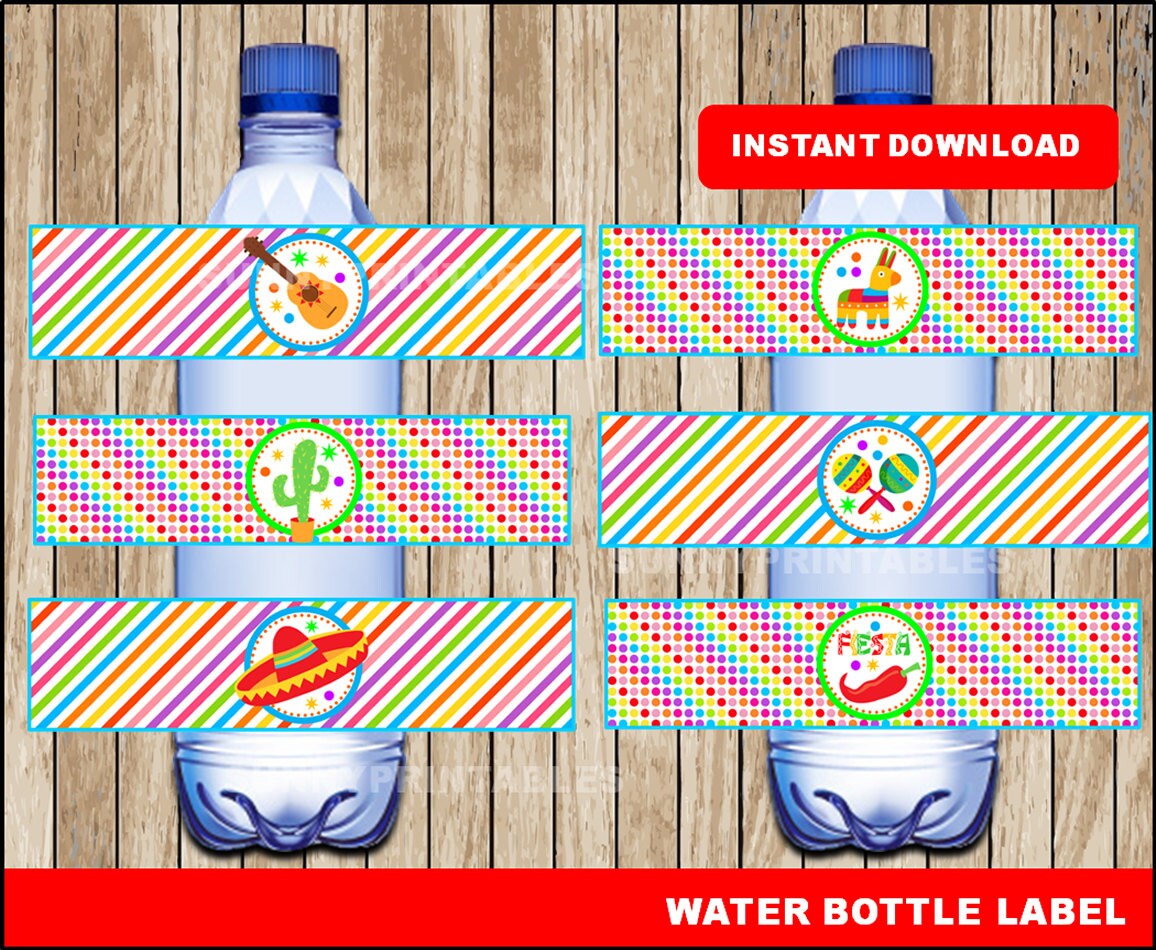 Mexican fiesta water bottle labels printable Mexican fiesta Mexican fiesta water bottle labels printable Mexican fiesta