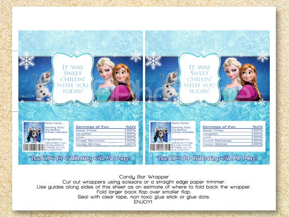 disney frozen printable candy bar wrappers frozen candy free printable candy bar wrappers