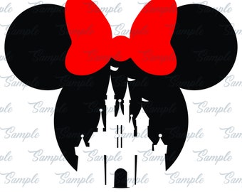 Minnie Mouse castle SVG, minnie head svg, download files, svg files, Minnie Mouse svg , Disney svg, Disneyland svg, Minnie svg, minnie