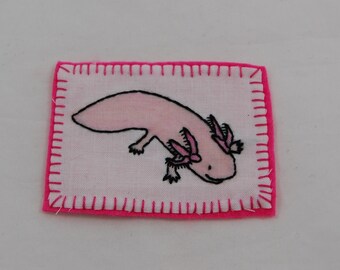 Axolotl Embroidered Patch